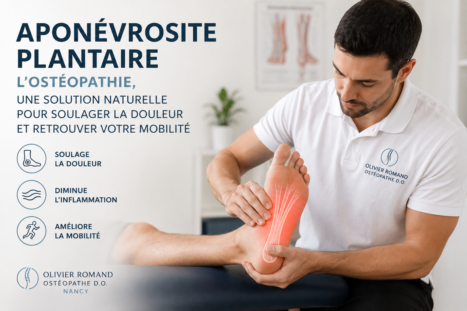 ostéopathe douleur talon Nancy