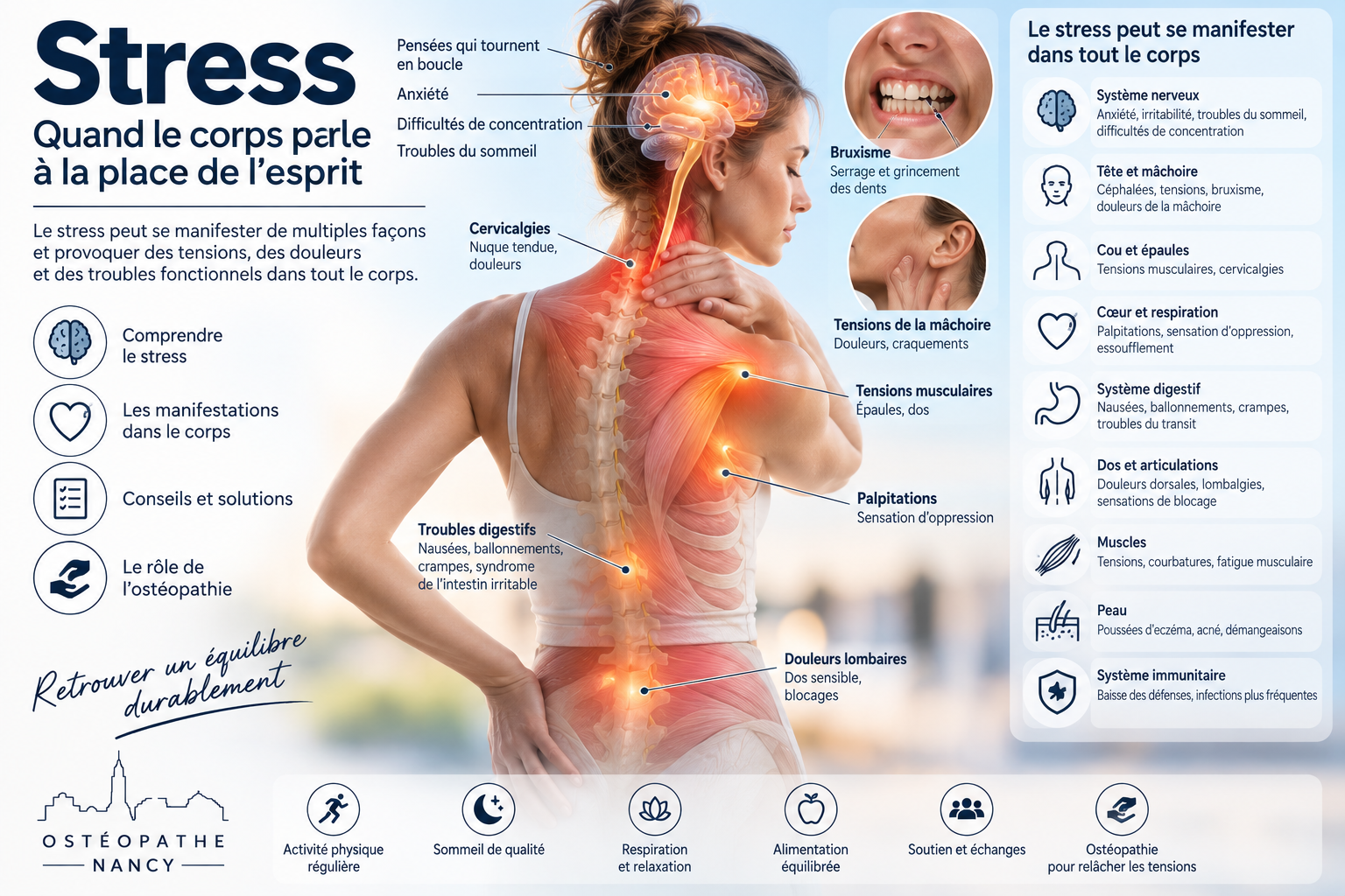 stress symptômes physiques