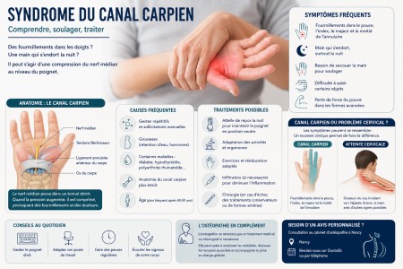 ostéopathe canal carpien Nancy